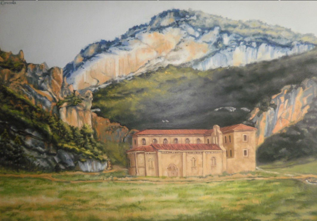 Autor: Jorge Cereceda
Pintura al oleo de como pudo ser el monasterio de San Juan de la Hoz de Cillaperlata.