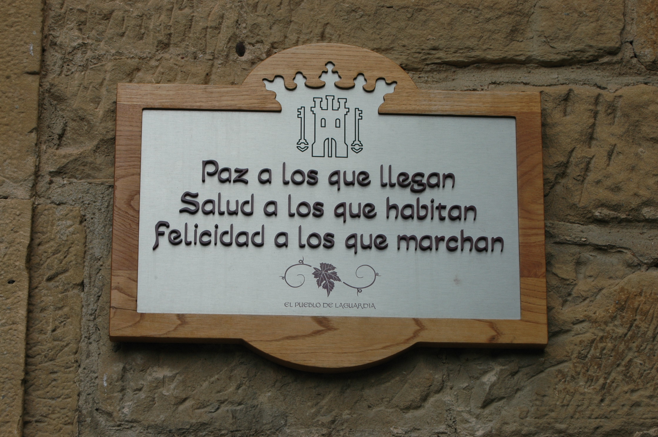 Cartel de bienvenida